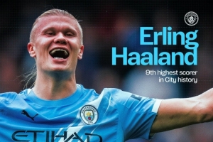 進入前十！曼城曬隊史射手榜稱贊哈蘭德：勢不可擋