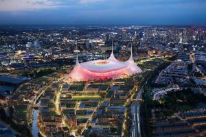 曼聯新球場項目在地塊談判中遭遇障礙，俱樂部方面已針對頂棚設計準備備選方案。