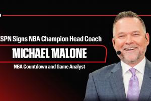 ESPN宣布，前丹佛掘金隊冠軍教頭邁克爾·馬龍將在新賽季擔任賽前節目的分析師。