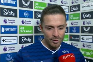 格拉利什：我在85分鐘時給自己鼓勁，進球是獻給埃弗頓球迷的。