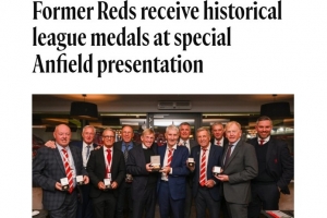 利物浦為莫爾比、麥克德莫特等14位名宿補發聯賽冠軍獎牌