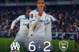 青木大四喜+9分鐘戴帽！馬賽狂攬5連勝登頂法甲，格林伍德6球3助