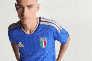 意大利2026年主場球衣諜照曝光：藍金配色設計向2006年世界杯奪冠時刻致敬