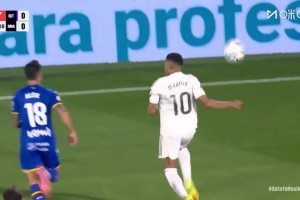 可惜了！羅德里戈送妙傳！姆巴佩單刀球打門被撲出！