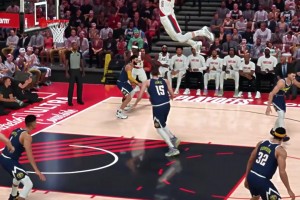 這操作有點離譜了網友2K模擬楊瀚森各種逆天暴扣打爆約基奇